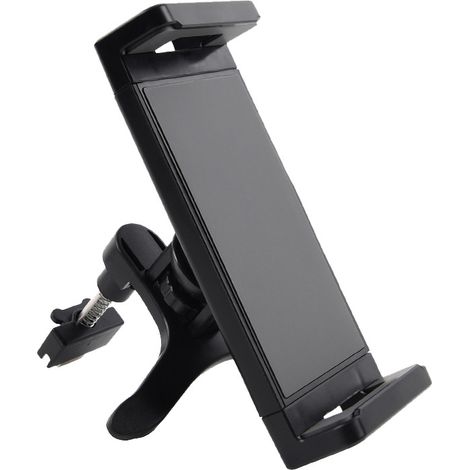 Support de grille d'aération de voiture rotatif à 360° et réglable, support de navigation universel pour téléphones et tablettes, noir (1/5)