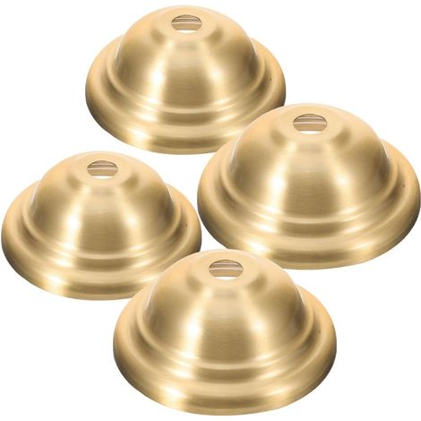 Set of 4 Pure Brass Gold Ceiling Rose Decorative Ceiling Light Cover Large Hanging Plate for Chandelier Lamp Socket Compatible for Indoor Ceiling Installation