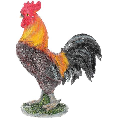 Figurine de coq en résine, décoration de bureau, décoration pour la maison et le jardin (1 pièce) (1/5)