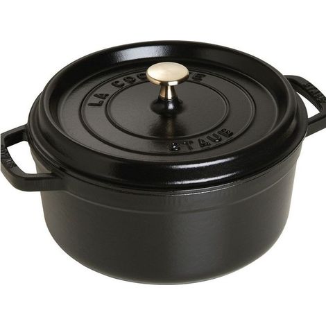 Casseruola tonda in ghisa smaltata Staub 24 cm Black Matt 3,7 L Zwilling