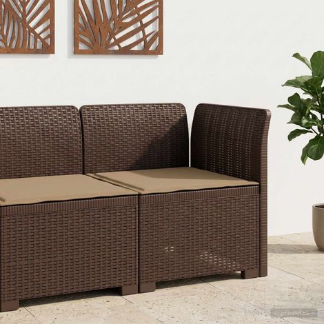 vidaXL Sillón Individual de Jardín con Cojín Apariencia de Ratan PP (1/5)