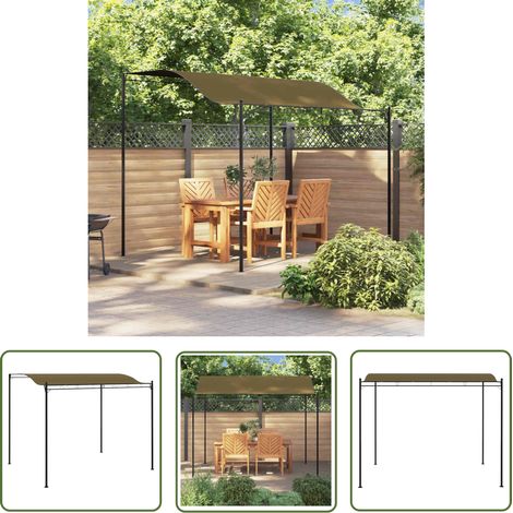 Furniture Limited - Auvent de parasol 3x2,4 m Taupe 180 g/m² (1/5)