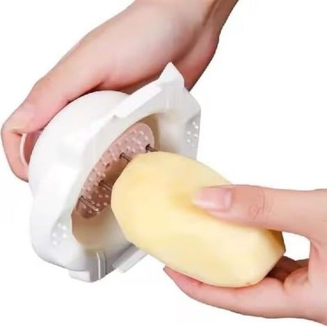 Manchon protection anti-coupure bleu alimentaire, protège-doigts pour mandoline râpe trancheuse (1/4)