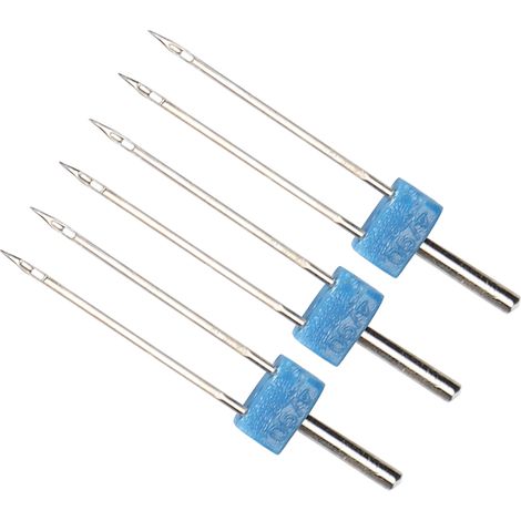 Lot de 3 aiguilles doubles en acier inoxydable pour enfilage et crochetage, accessoires de couture, 4 mm - 3 pièces/sachet (1/5)