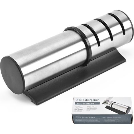 Aiguiseur De Couteaux - Technologie À Rouleaux Diamant Et Céramique - 3 Niveaux D'affûtage - Pour Cuisine Professionnelle Et Domestique - 1 Pièce (1/5)