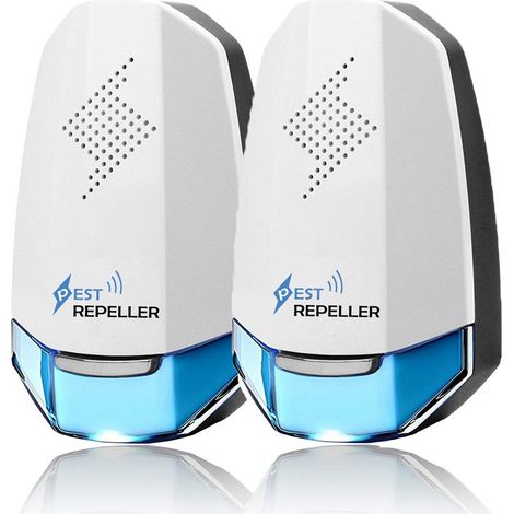 2-Pack Professional Ultrasonic Mouse Repellent - Mice, Cockroach and Insect Repellent - 20W Combined Power (1/5)