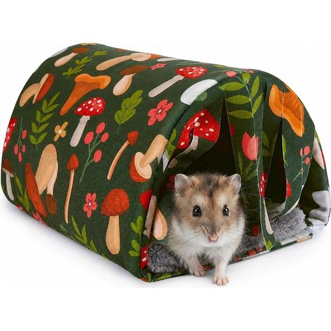 Guinea Pig Hut with Padded Curtain Foldable and Washable Rabbit Hut for Guinea Pig Hamsters Rabbits Ferrets and Other Small Pets (1/5)