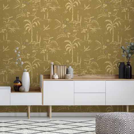 Papier peint intissé Soraya 1005 x 52cm Ocre