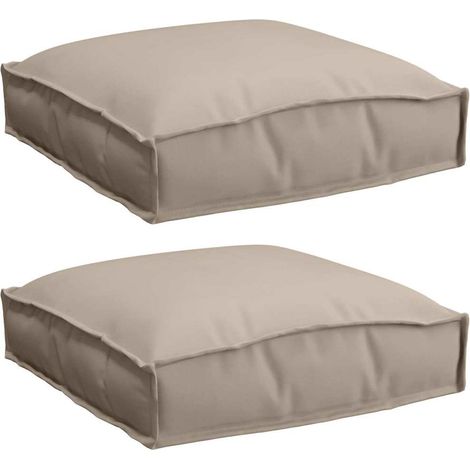 Maison Exclusive - Coussin 2 pc Tissu Oxford Taupe 40 x 40 x 8 cm (1/5)