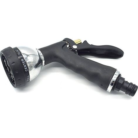 Multitanks – Pistolet d'arrosage 8 positions – Plastique haute résistance – Gâchette verrouillable – Résistance UV – Pour nettoyage et arrosage ciblé