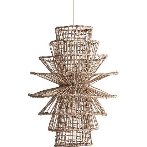Suspension bohème en fibre naturelle - marron clair naturel (1/5)
