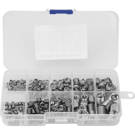 240Pcs/set Stainless Steel Wire Screw Sleeve Thread Repair Insert Kit Tool Set (1/5)