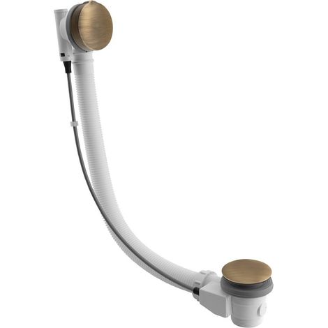 Bonde de Baignoire Pop up Pop up (L) 775 mm, bouchon 72 mm, bronze (1/4)