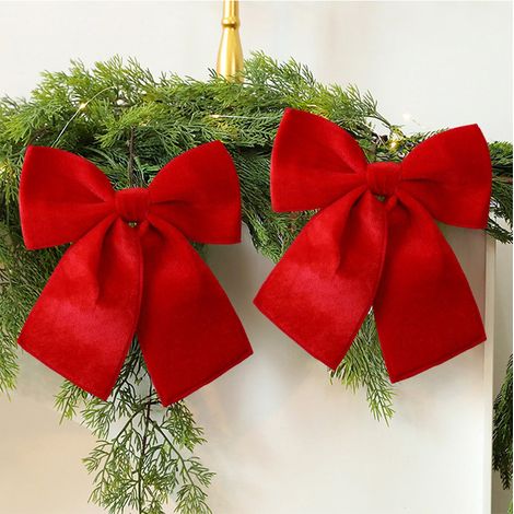 Ribbon - Noeud Pour Couronne De Noël - Décoration Arbre Fêtes Extérieur Intérieur - 1 Pièce (1/5)