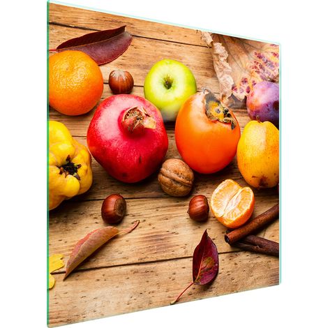 PLAQUE DE PROTECTION EN VERRE POUR POÊLE 50x52 FRUIT (1/5)