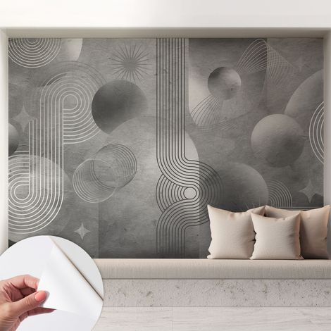 Carta da parati adesiva - fotomurale - facile da applicare - per la soggiorno - camera da letto - Eleganza astratta 208x146 cm (1/5)