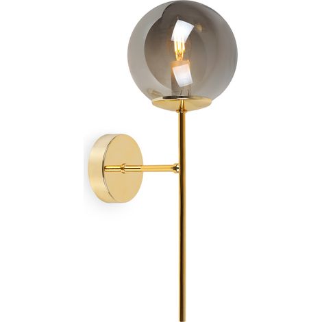 Siena Gold Wandleuchte, 1-flammig, Graphitschirm, E14 (1/5)