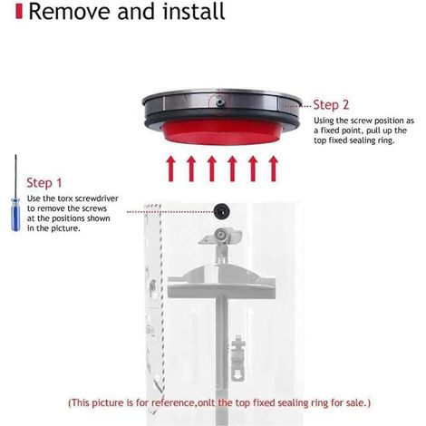 2 joints d'étanchéité fixes pour couvercle de bac à poussière, compatibles avec les aspirateurs V10 Slim et V12 Digital Slim. Pièces de rechange (1/5)