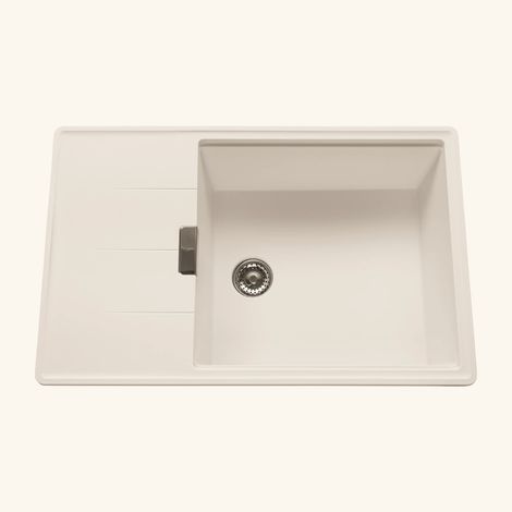 Evier granit beige Luisina MAELLA 1 grand bac 1 petit égouttoir (1/5)