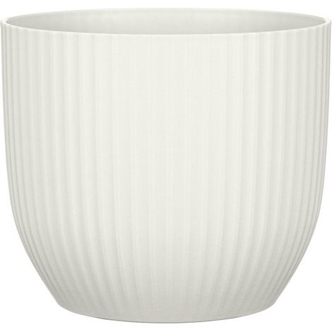 Pot de fleurs rond - DEROMA - 231 - 7 L - Ø 24 cm - Blanc (1/5)