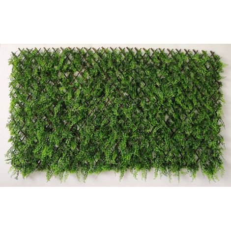 Haie artificielle avec clôture + herbe à feuilles persistantes arelle arella mt.1x2 - Séjour