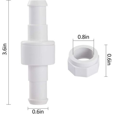 QORVA-Ensemble de 3 raccords rotatifs pour tuyau d'arrosage D20 avec 6 embouts D15, compatibles avec les robots nettoyeurs de piscine Zodiac Polaris 180, 280 et 380.