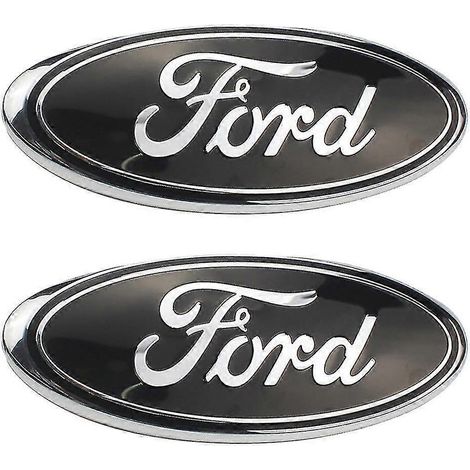Set mit 2 Autoemblemen, kompatibel mit Ford F150, ovaler Aufkleber, Identifikationsschild für Front- und Heckgrill (1/5)