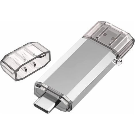 Clé USB Ynkkvre 128 Go - Clés USB - Clé USB C - Compatible USB C et USB A - Convient aux ordinateurs portables, smartphones et tablettes