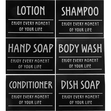 de shampoing auto adhésives en PVC pour bouteilles d eau de
