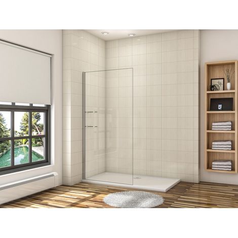 [PRODUIT D'OCCASION]AICA paroide douche 70x190cm paroi de douche à l'italienne avec 2 étagères en verre securit