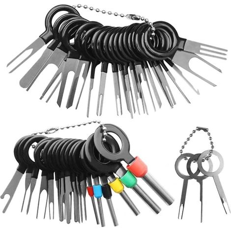 Kit extracteur de bornes 41 pièces, outil de démontage connecteurs électriques automobiles, pince à retirer broches, déconnecteur de fils, kit désemboîtage de cosses pour réparation câblage. (1/5)
