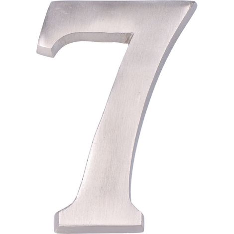 Nummer 7, Nickel matt, 10cm, unsichtbarer Halt 85049
