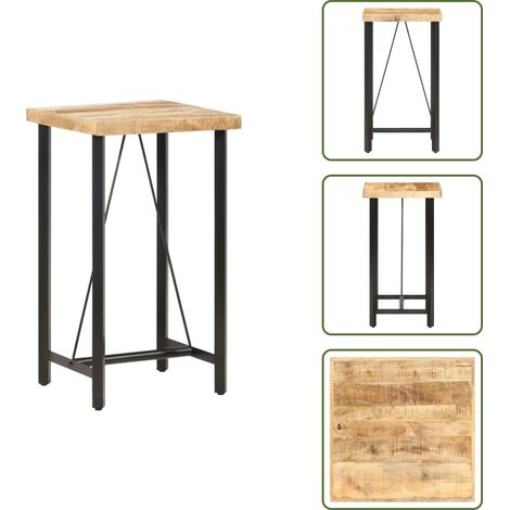 Bartisch 60x60x107 cm Raues Mangoholz - Industriel Tisch - Stehtisch - Bartisch - Mangoholz Tisch - Wohnzimmer Dekoration (1/5)