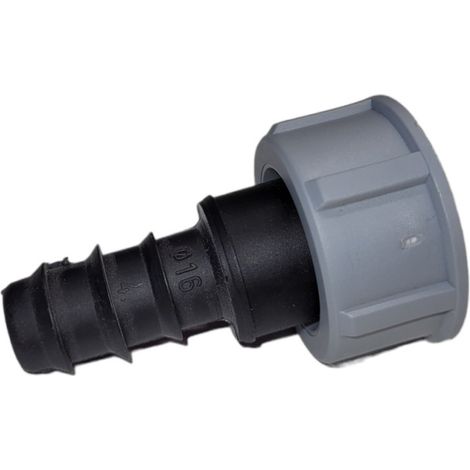Raccord Départ cannelé 16 mm - Ecrou tournant 3/4 pouce - jardiboutique