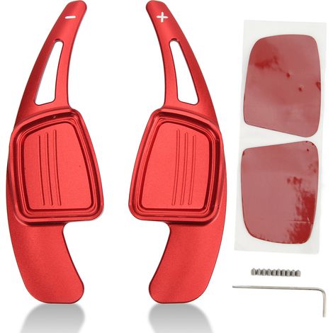 Pédalier en alliage d'aluminium pour Audi A3 A4 A5 A7 Q3 Q5, modèle 2017 et plus (Rouge) (1/5)