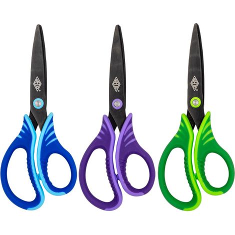 WEDO GRIPY CRAFT CISEAUX 17,5 CM - LAMES TRANCHANTES EN ACIER INOXYDABLE AVEC REVÊTEMENT EN TITANE ET TECHNOLOGIE PVD, ERGONOMIQ