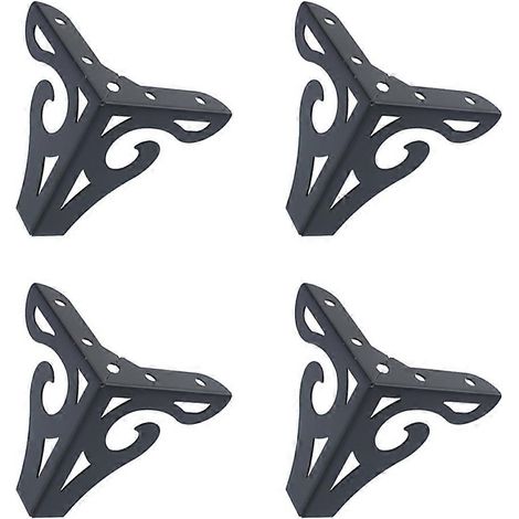 Pieds de support de canapé en fer forgé, ensemble de 4 pièces, noirs. (1/5)