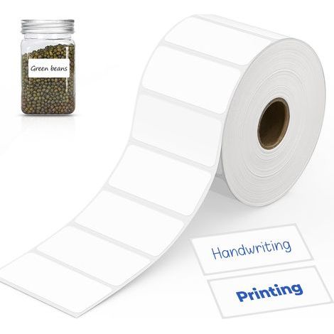 Lot de 1000 étiquettes autocollantes pour adresse, envoi postal, étiquettes de prix, 90 mm x 40 mm (1/5)