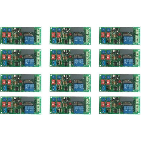 Relais temporisé à double cycle réglable (12 pièces), répétition à l'arrêt, module de minuterie à boucle infinie, 100 V, 110 V, 240 V CA (1/5)