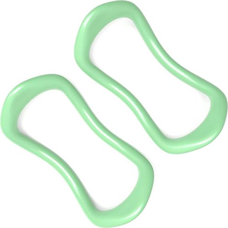Flexible yoga rings sold in pairs. Ideal for yoga, mobility, Pilates, and strength training: resistance, stretching, and support. Strong, flexible, and zen-like.