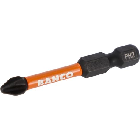 Bahco 1/4 Torsion Bits für Phillips Schrauben PH2 50 mm - 10 Stk. pro Blisterpackung (1/3)
