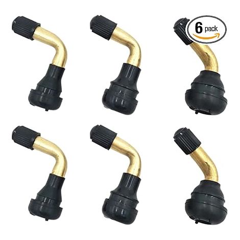 Valves Moto, Valves À Angle De 90 Degrés, Valve De Pneu sans Chambre avec Étanchéité, Convient Aux Motos, Véhicules Électriques, Scooters, VTT (1/5)