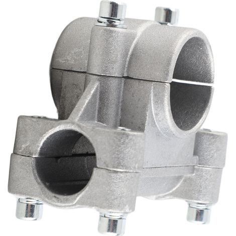 Support de poignée en aluminium argent pour tube débroussailleuse taille-haie coupe-herbe 28mm avec boulons (1/5)