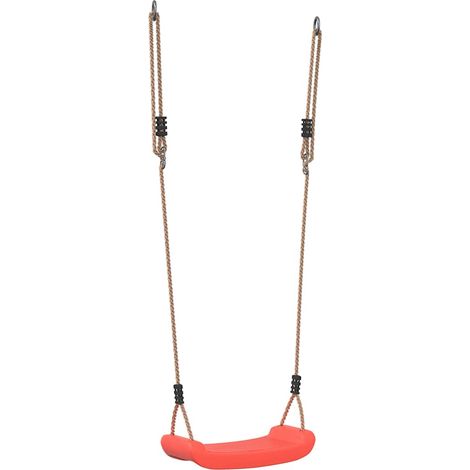 Columpio para niños individual con cuerda ajustable rojo vidaXL (1/5)