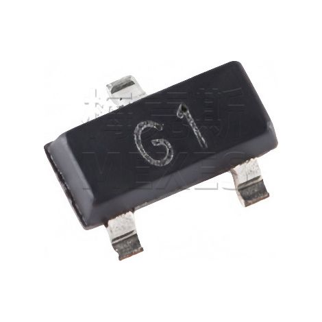 Changdian/Changjing MMBT5551, sérigraphié G1 SOT-23 NPN 160V/0,6A, puce de transistor à montage en surface, composant électronique, 5 pièces expédiées.