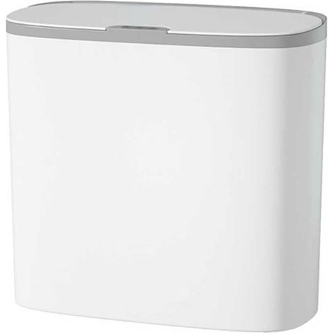 Poubelle automatique à capteur 9L avec fixation murale, blanche (1/5)