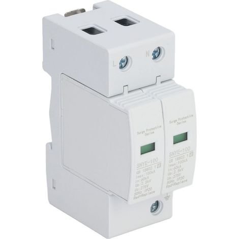 Parafoudre - 100 Ka - Pour Tableau Électrique - Rail 35 Mm - 275 V - 2 Pôles (1/5)