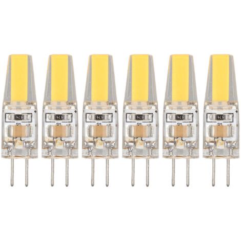 QORVA-6 pièces 6W 500LM G4 ampoule LED COB Gel de silice lampe à économie d'énergie ampoule pour plafonnier applique lampe de Table 220V blanc chaud
