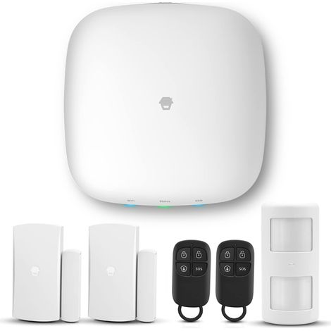 Chuango LTE-400 - Allarme domestico senza fili con sirena - Sistema di sicurezza domestica - Apriporta e finestra - Hub, sensori e telecomando - Allarme intelligente Wifi/4G (1/5)
