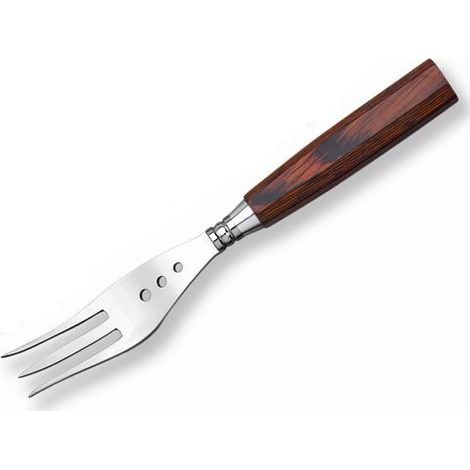 Fourchette Gaucho T-10 Miguel Nieto de 19 cms, acier et mango recouverte d'Endurance bois avec étui cuir.